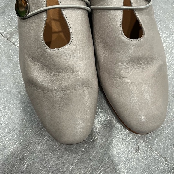 [39/8-8.5]EOS Gray Leather Flats with Strap and Rounded Toe Australian Brand - Picture 6 of 11